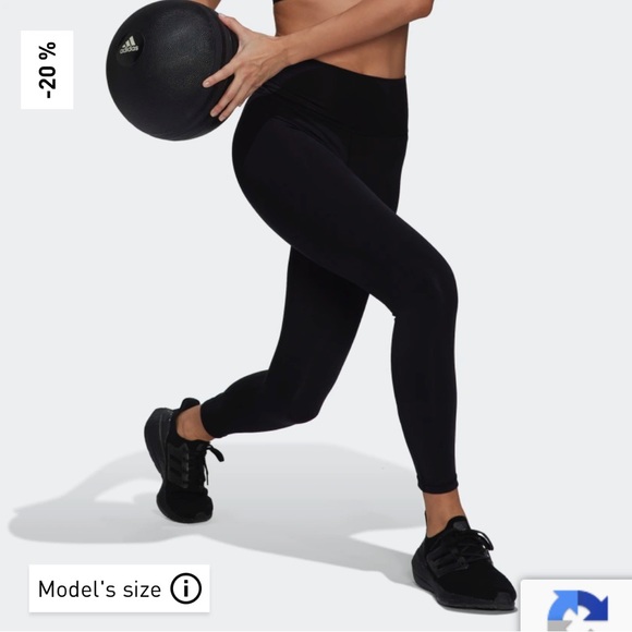 Adidas Leggings, Black, Size Large - Picture 1 of 5